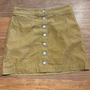 Wilfred Free Brown Corduroy Mini Skirt
